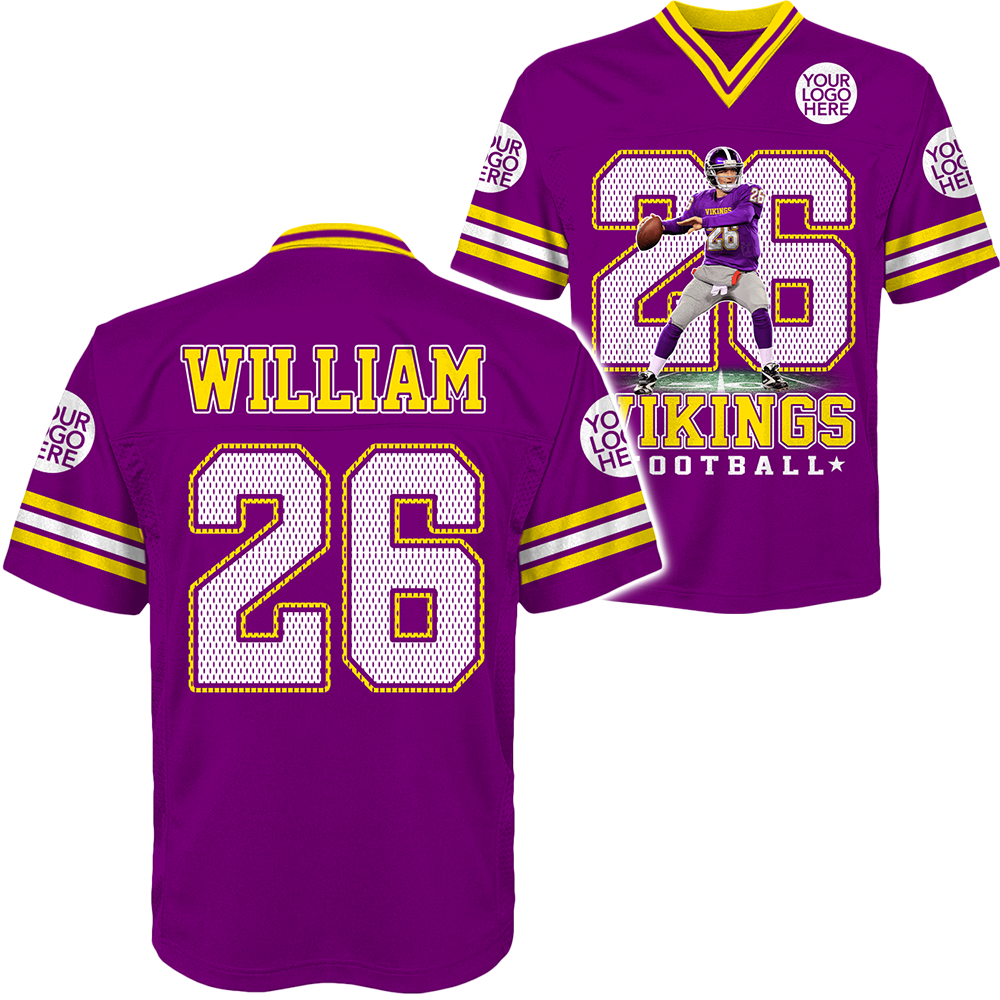 Custom Jersey Football Photo Football Game Day Gift For Football Lovers - Personalized Gift For Football Player K1702