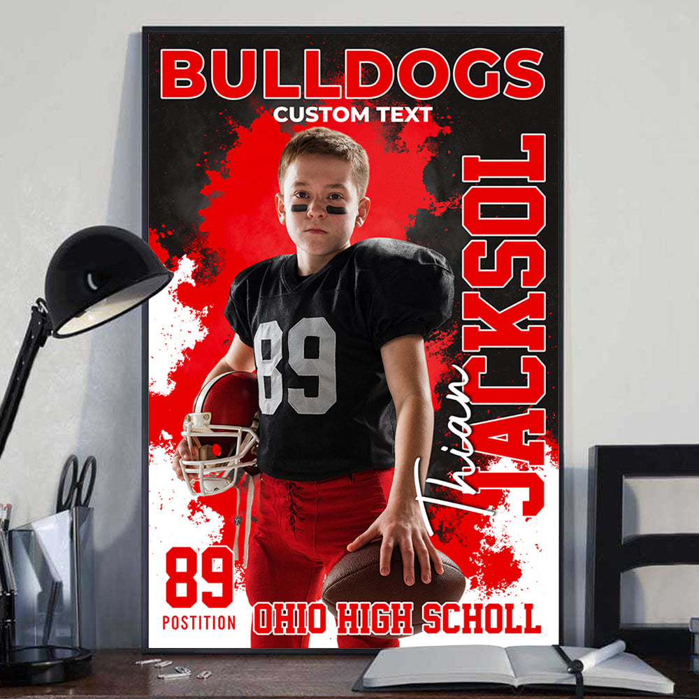 Custom Photo Senior Sports Gameday Personalize Poster Canvas Gift For Football Lover Football Family Tu24 Hv01