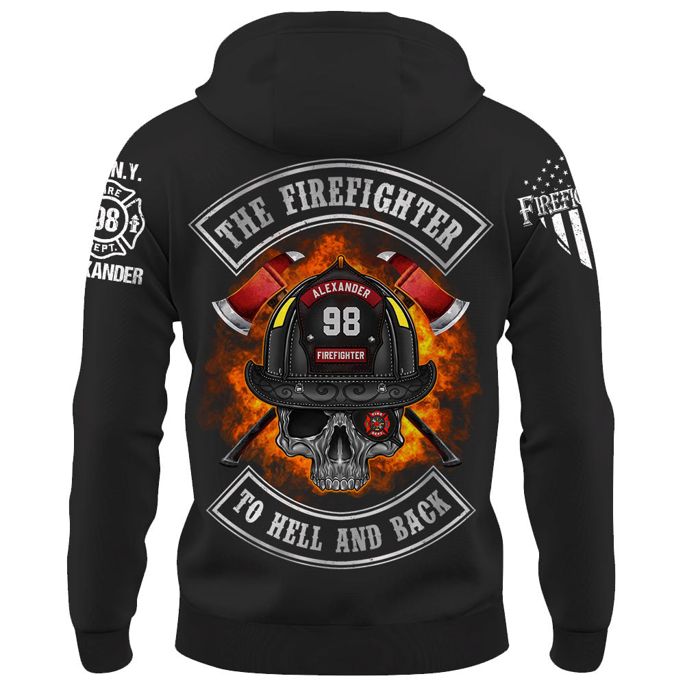 Custom Shirt The Firefighter To Hell And Back Gift For Firefighters K1702 Trhn