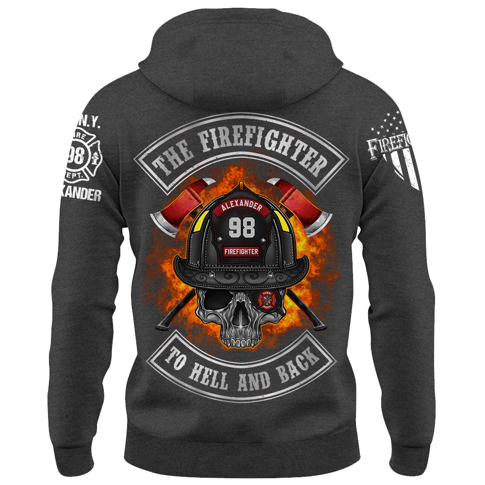 Custom Shirt The Firefighter To Hell And Back Gift For Firefighters K1702 Trhn