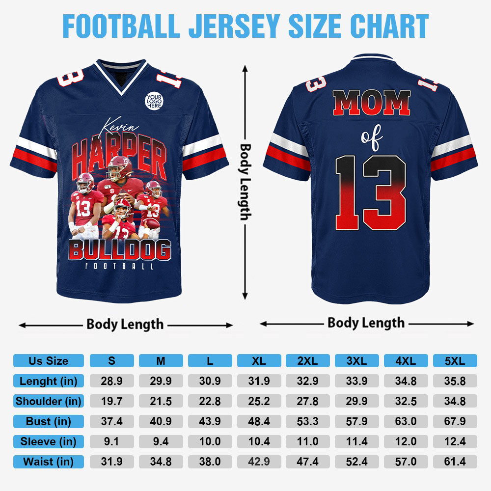 Custom Photo Football Game Day Football Jersey Gift For Football Lovers Personalized Gift For Football Player Tu24 Pt99
