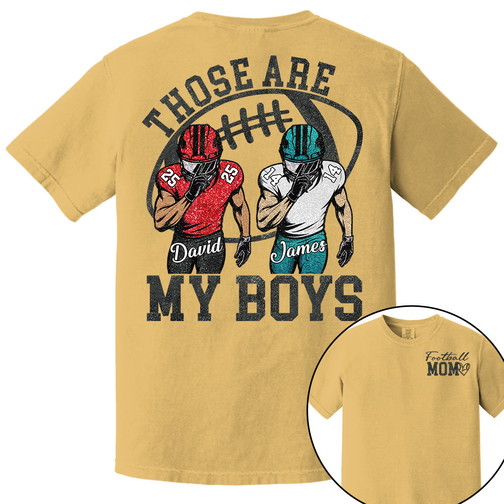 Personalized Football Mom Shirt, Those Are My Boy Sweatshirt, Football Kids Game Day Tee, Retro Cheer Mom Tee Li29