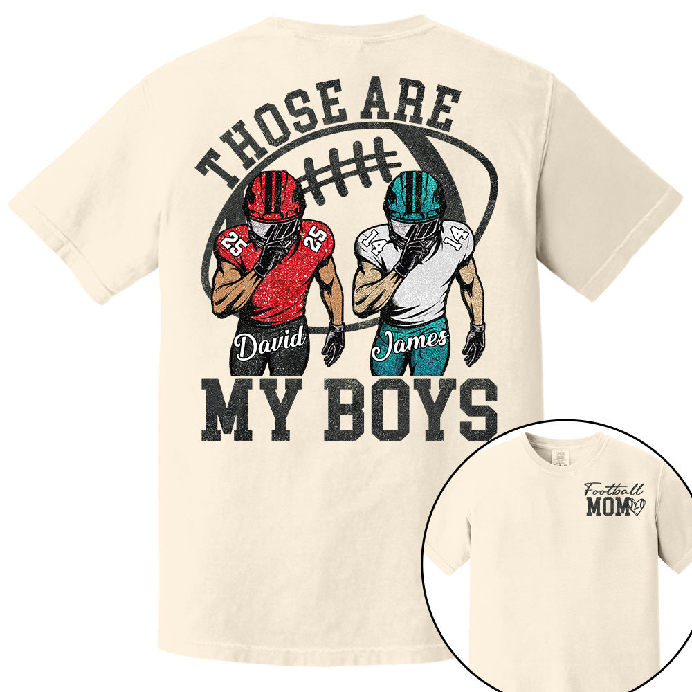 Personalized Football Mom Shirt, Those Are My Boy Sweatshirt, Football Kids Game Day Tee, Retro Cheer Mom Tee Li29