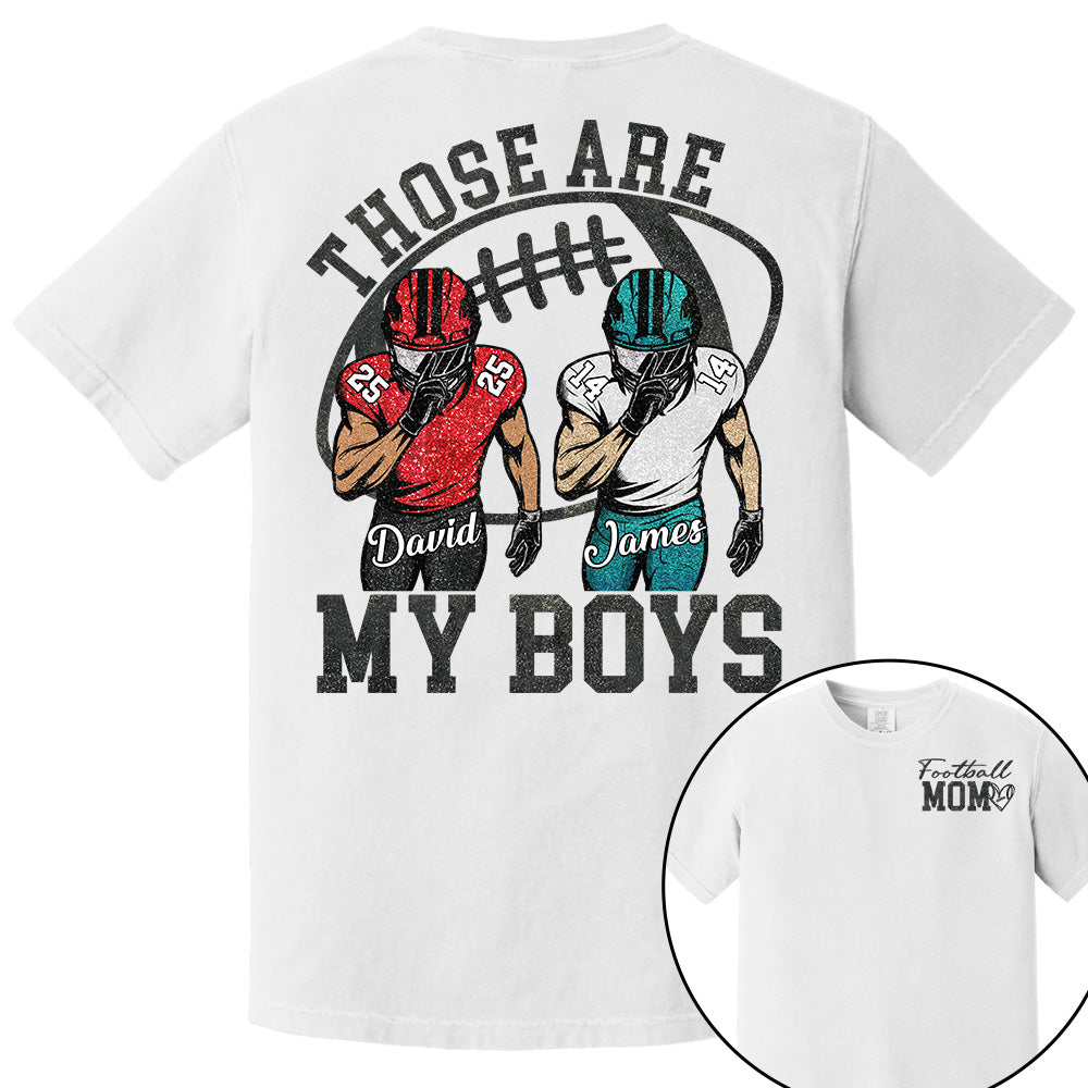 Personalized Football Mom Shirt, Those Are My Boy Sweatshirt, Football Kids Game Day Tee, Retro Cheer Mom Tee Li29
