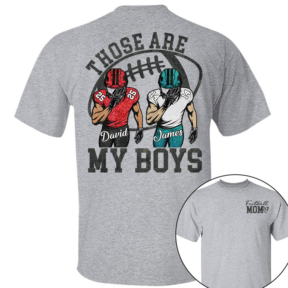 Personalized Football Mom Shirt, Those Are My Boy Sweatshirt, Football Kids Game Day Tee, Retro Cheer Mom Tee Li29