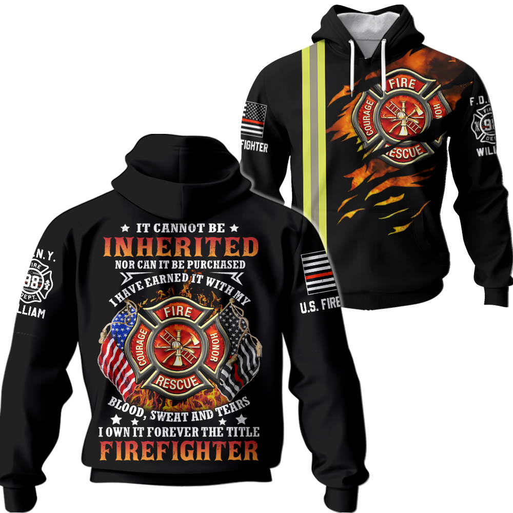 Personalized All Over Print Firefighter Shirt Gifts For Fireman Retired Fireman K1702 Trhn