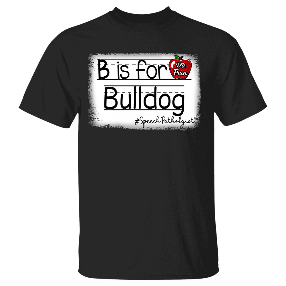 Personalized School Mascot Custom Apple Name Teacher T-Shirt, Custom Gifts For Teacher