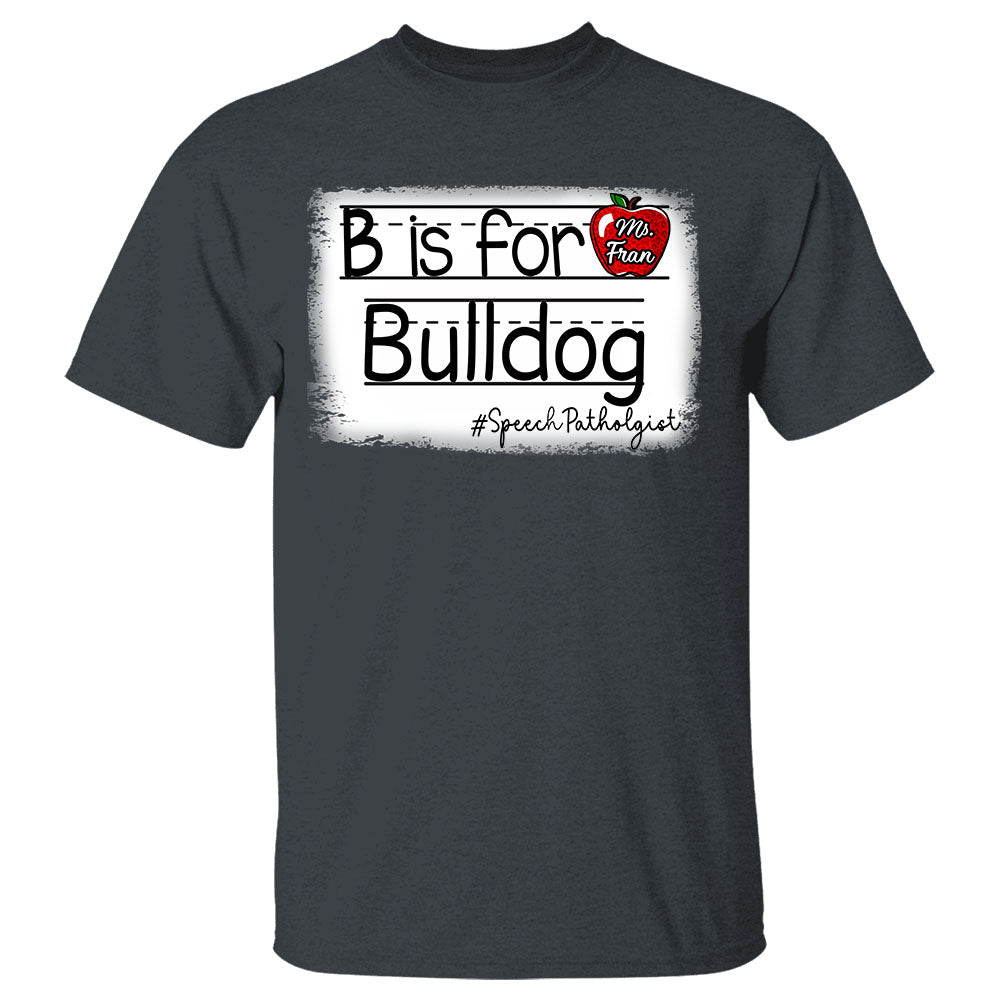Personalized School Mascot Custom Apple Name Teacher T-Shirt, Custom Gifts For Teacher
