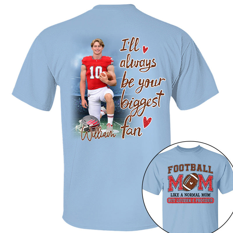 Football Mom Custom Photo Shirt Persionalized Gift For Football Mom Football Lovers Tu24 Pt99