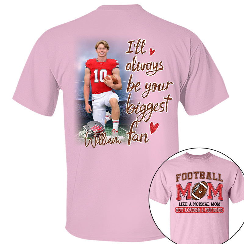 Football Mom Custom Photo Shirt Persionalized Gift For Football Mom Football Lovers Tu24 Pt99