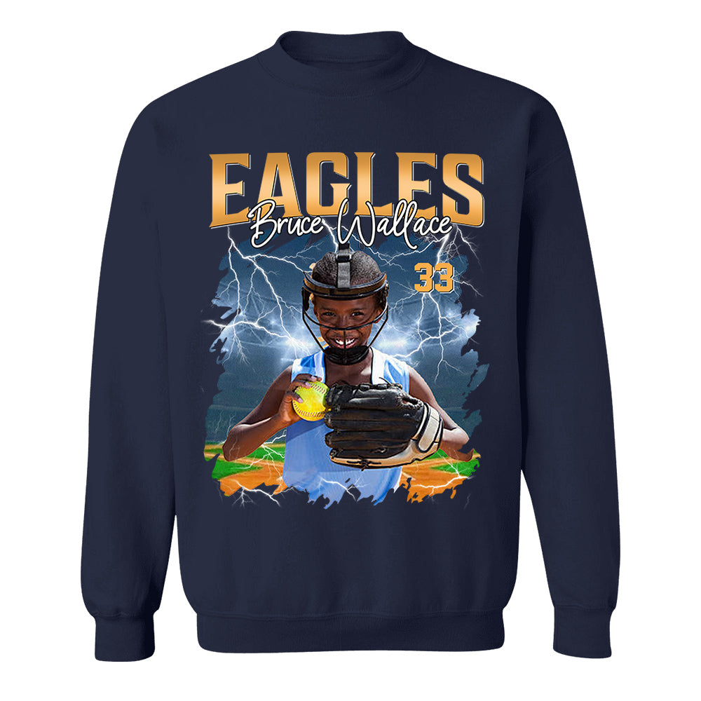 Custom Softball Player Photo With Unique Style Bootleg Shirt - Perfect Shirt For Softball Lovers