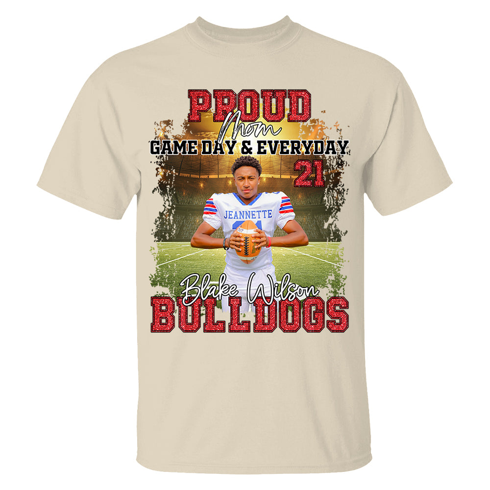 Proud Mom Football Gameday & Everyday Persional Shirt Gift For Football Mom Grandma Football Lovers Tu24 Do99