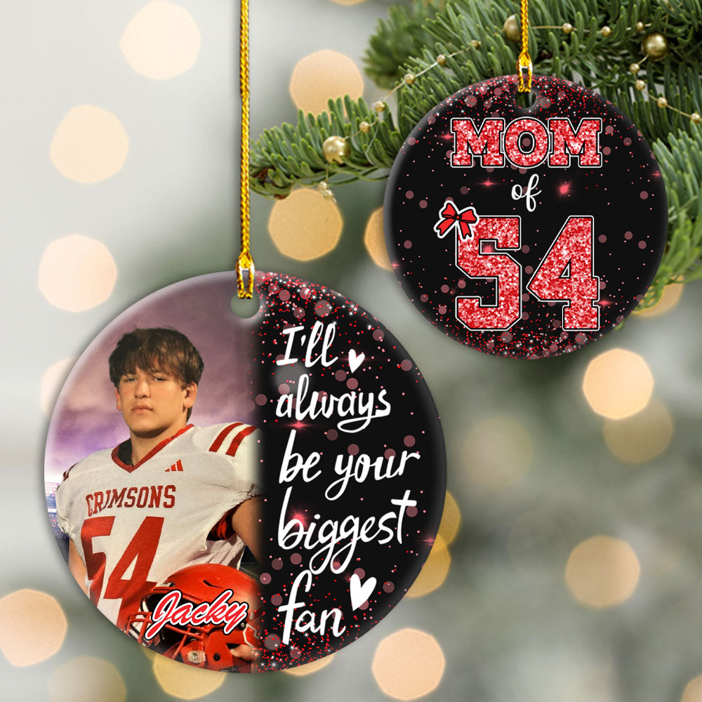 Custom Photo Football Jersey For Football Lovers - Personalized Ceramic Ornament Gift For Football Player Tu24 Pt99
