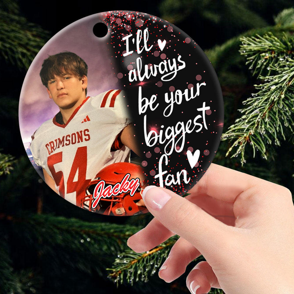 Custom Photo Football Jersey For Football Lovers - Personalized Ceramic Ornament Gift For Football Player Tu24 Pt99