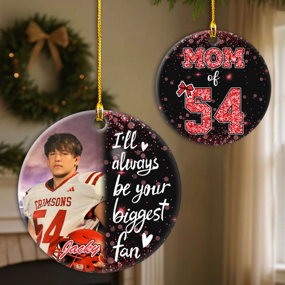 Custom Photo Football Jersey For Football Lovers - Personalized Ceramic Ornament Gift For Football Player Tu24 Pt99