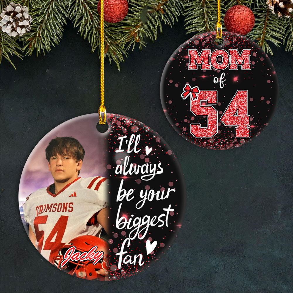 Custom Photo Football Jersey For Football Lovers - Personalized Ceramic Ornament Gift For Football Player Tu24 Pt99