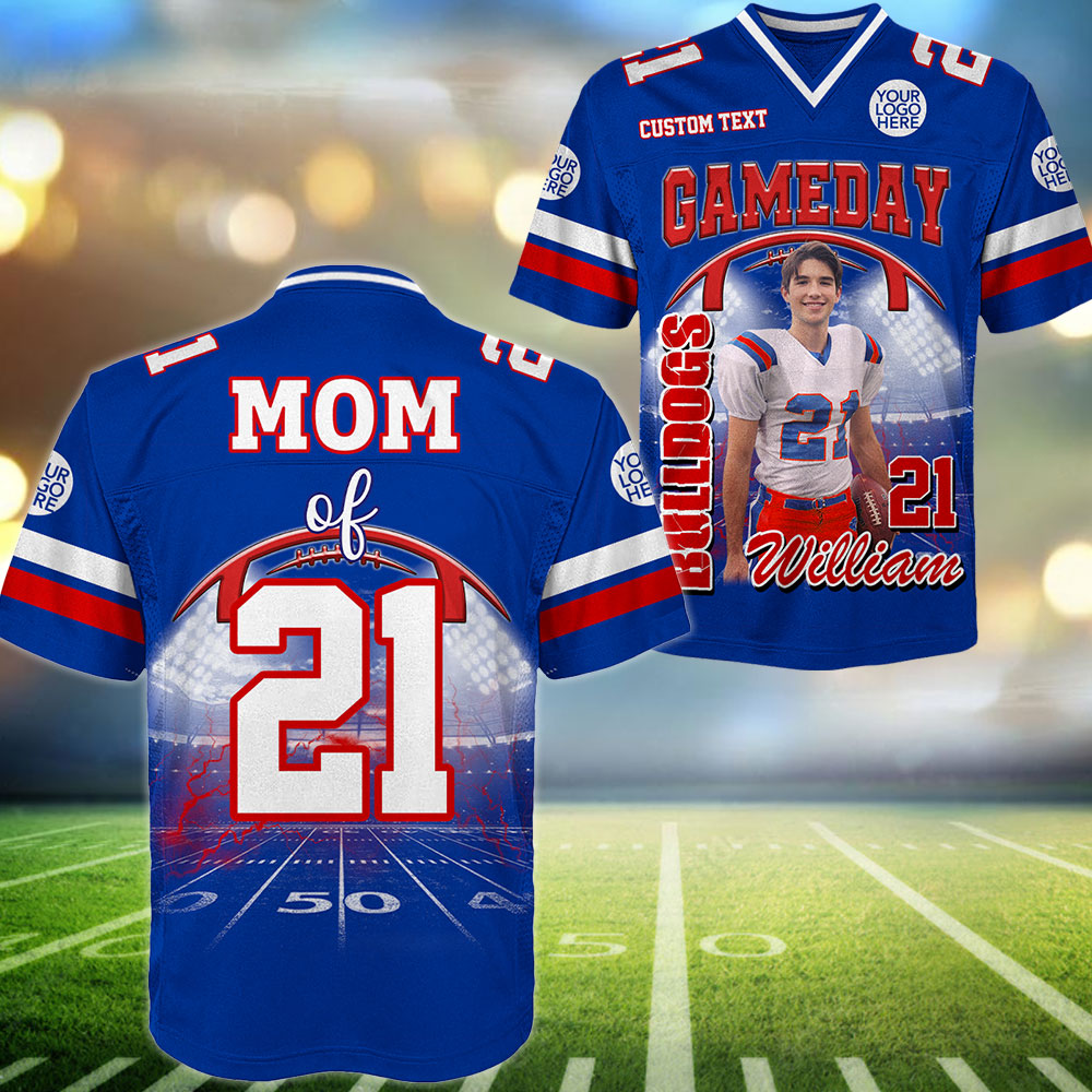 Custom Photo Gameday Football Jersey Game Day Shirt Gift For Football Lovers Tu24 Pt99